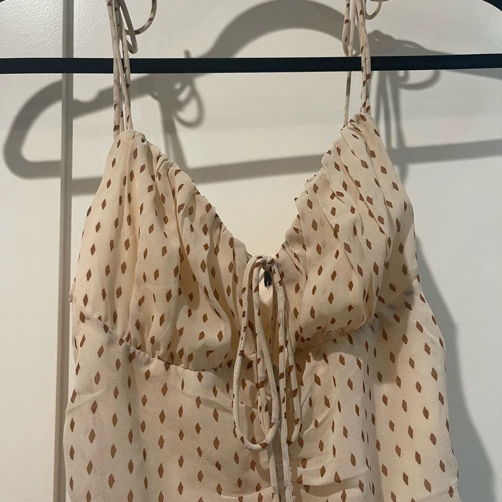 Cotton Candy LA Tan Ruched Mini Dress - Picture 6 of 7